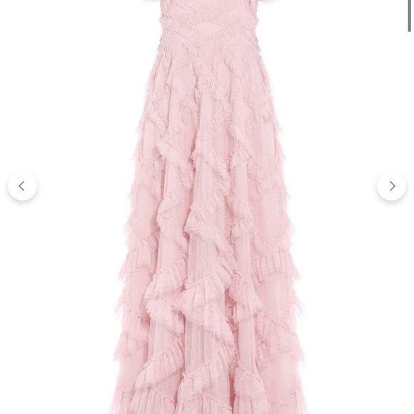 Genevieve ruffle gown- dark pink - Picture 3 of 5